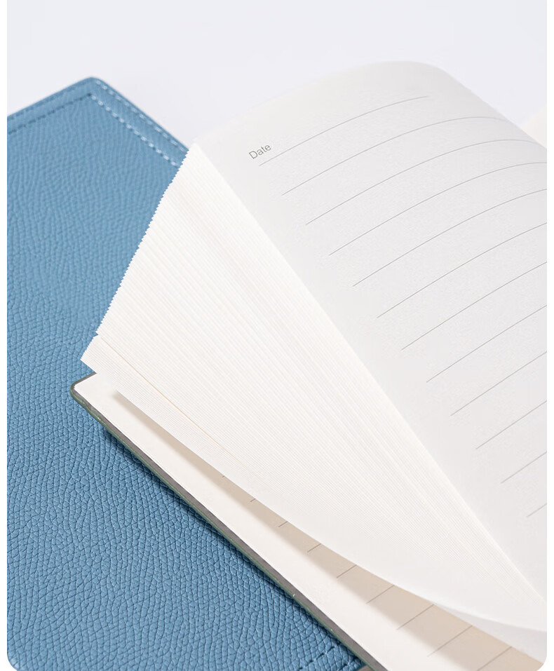 Deli Leather Cover Notebook Light Business Office Meeting Notepad 16K 80 Sheets 245*171mm BP156 Green 5