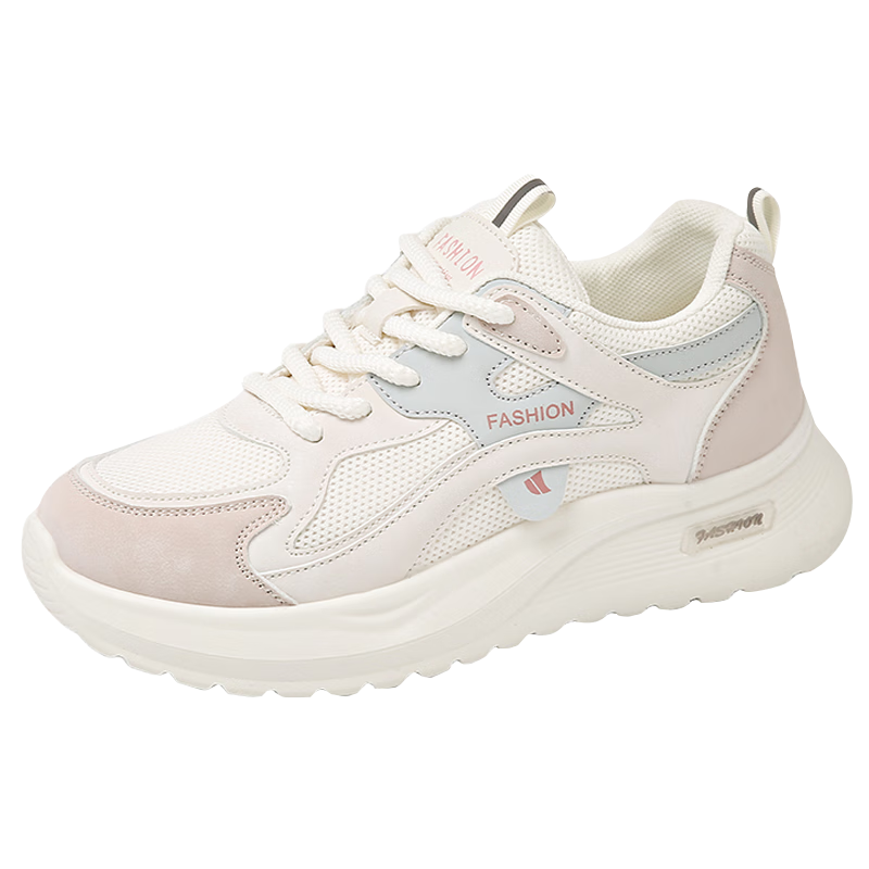 CARTELO Women's Shoes Forrest Gump Sneakers for Female Students, Running Sports Casual Skateboard Shoes, Dad Shoes for Women, 1551 Pink, Size 40