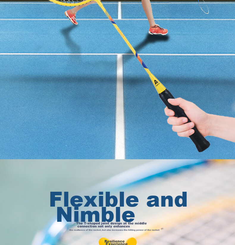 Deli Badminton Racket, Durable Basic Entertainment Wear-Resistant, Suitable for Beginners, Male And Female Players, Includes Three Shuttlecocks 7