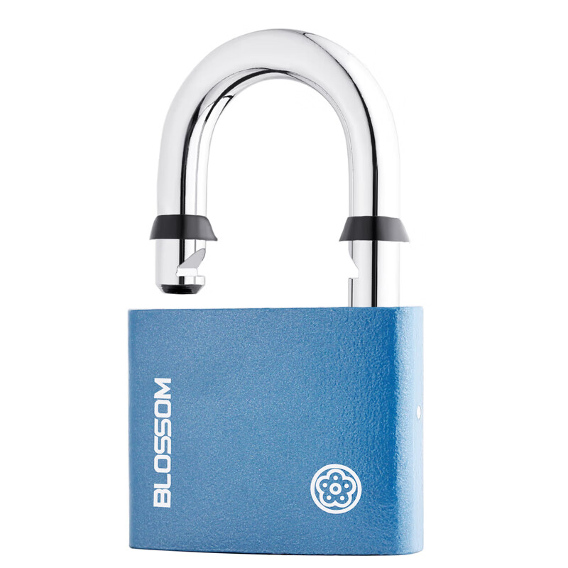 BLOSSOM Padlock, Copper Core Iron Lock, Indoor And Outdoor Gate Warehouse Lock BC2963 Blue 60MM Double Shackle