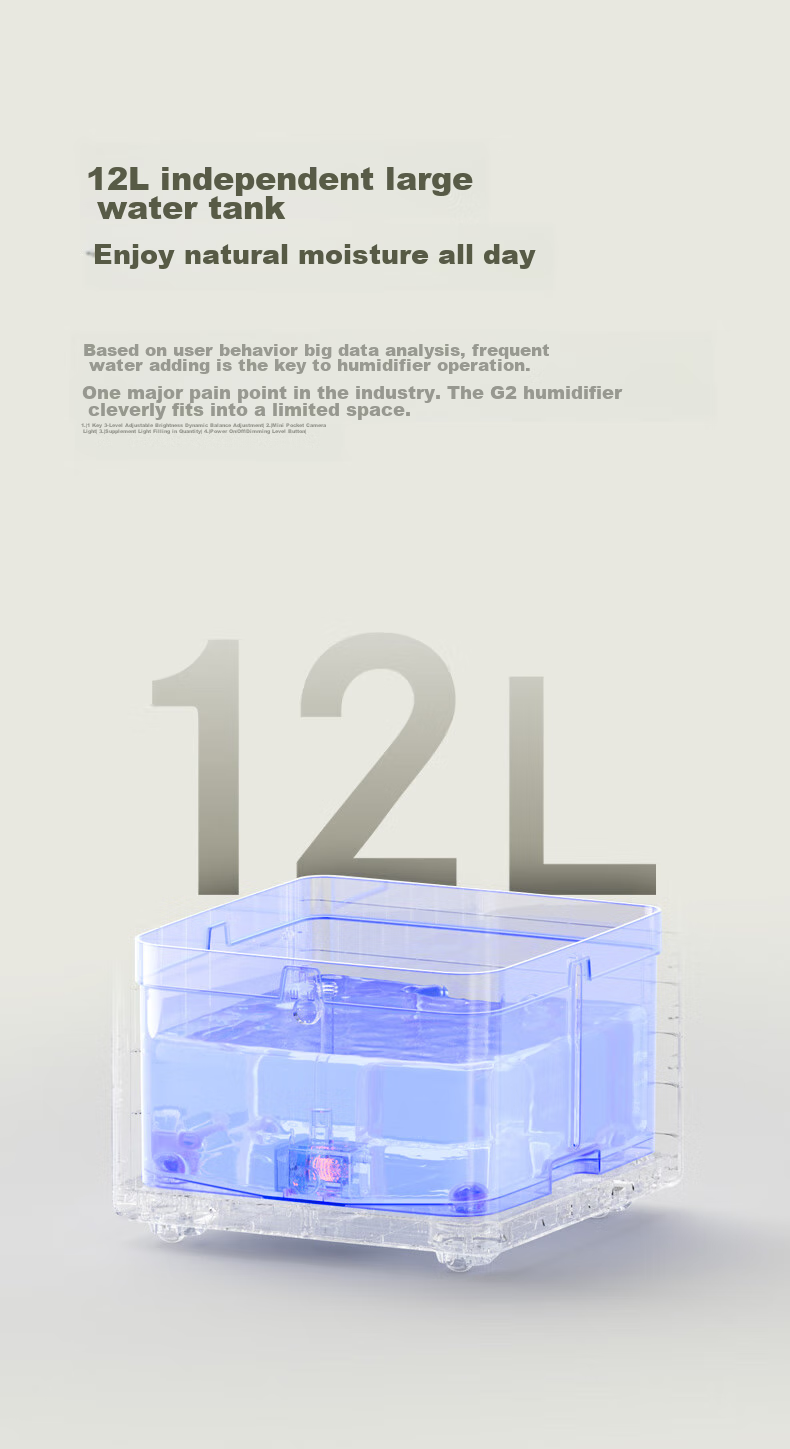 Shuxinfeng [Weijia Same Style] G2 Mist-Free Humidifier, Quiet Antibacterial, Suitable for Mothers And Babies, Home Use, Bedroom And Living Room, Large Capacity, Wide Coverage, Gift for Men And Wome 14