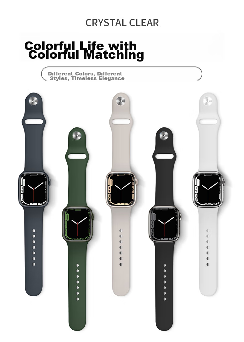 Weiqiantu Compatible with Apple Watch Series 12/11/10/9/8/7/6/ultra4/32, Sports Silicone Watch Band for Men And Wome 3