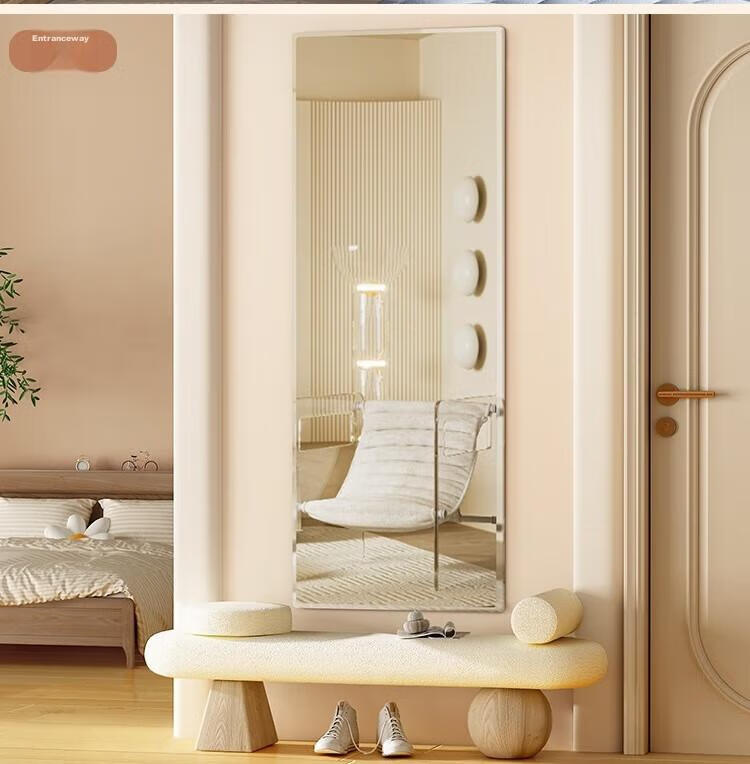 Anerya Full-Length Mirror, Frameless, Adhesive Wall-Mounted, for Bedroom And Living Room, Dressing Mirror, Home And Dormitory Use, Shatterproof Mirror, 50*150 Cm 13