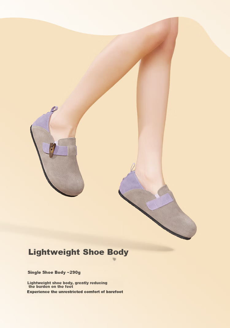 J&M Birkenstock-Style Women's Shoes, Spring Outdoor Wear, Soft Sole, Retro, Full Coverage, Casual, Niche, Women's Flats, Coffee Color, Size 40 5