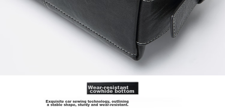 GOLF Briefcase, Men's Business Top-Grain Leather Handbag, Large Capacity Laptop Bag, Fashionable Horizontal Style Shoulder Crossbody Bag 54