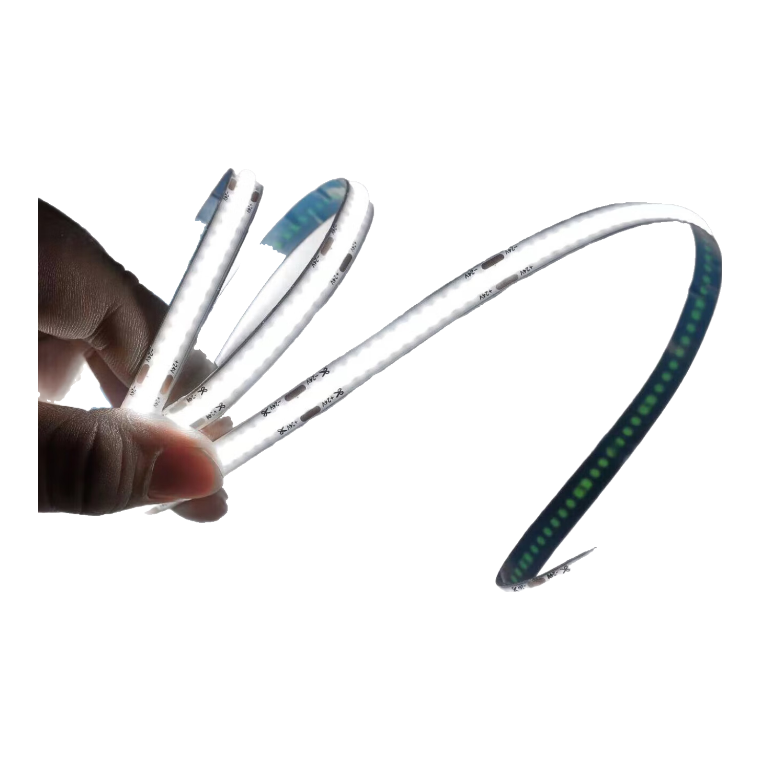 JIAOJIAOZHE COB LED Strip Light, Low Voltage Linear Light, Recessed Adhesive Light Strip, 24V Living Room Ceiling Line Light, 5-Meter Package, White Light