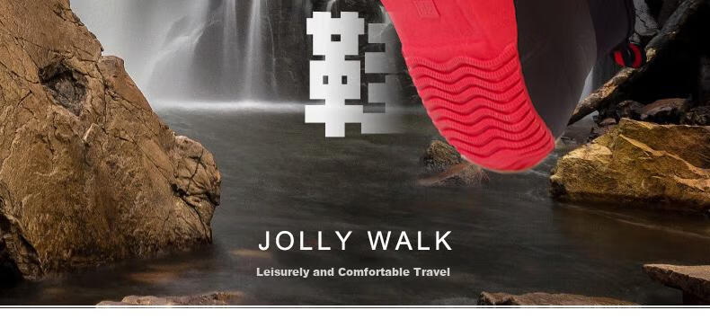 Jolly Walk Rain Boots, Waterproof Shoes, Men's And Women's Rubber Boots, Fashionable Rain Boots, Work Safety Overshoes, JW218, Red And Black, Size 44 20