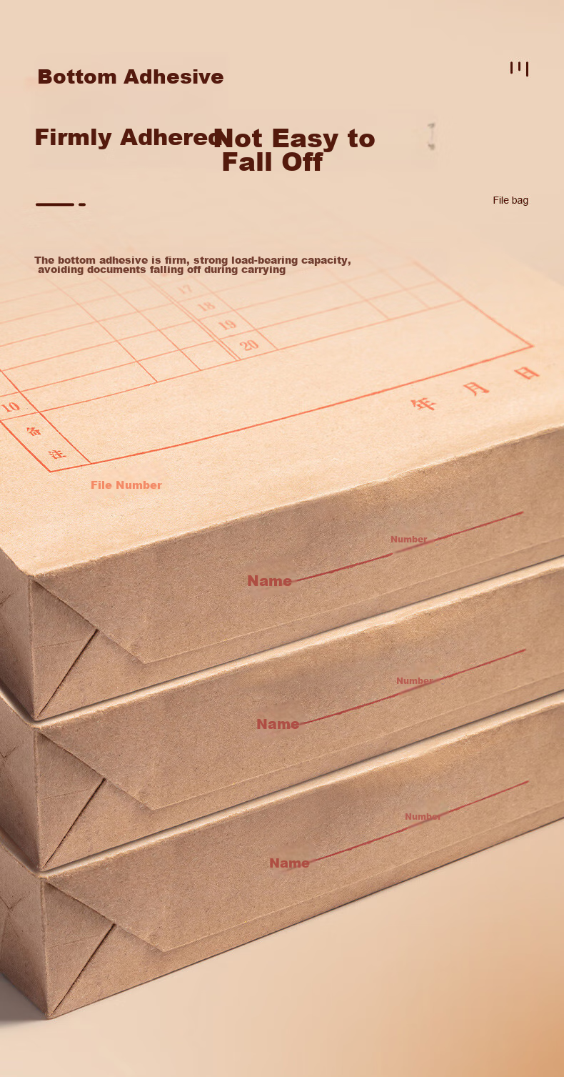 M&G M&G 20-Pack A4/175g High-Quality Kraft Paper File Folders, Tender Document Contract File Folders, Large Capacity Document Envelopes APYRAP01 8