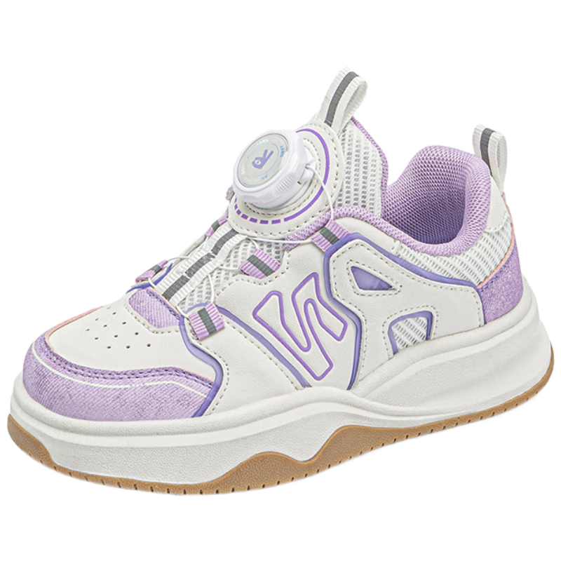 ANNIL Boys' Casual Button Sports Shoes Soft Sole Spring 2026 New Light Purple Size 32