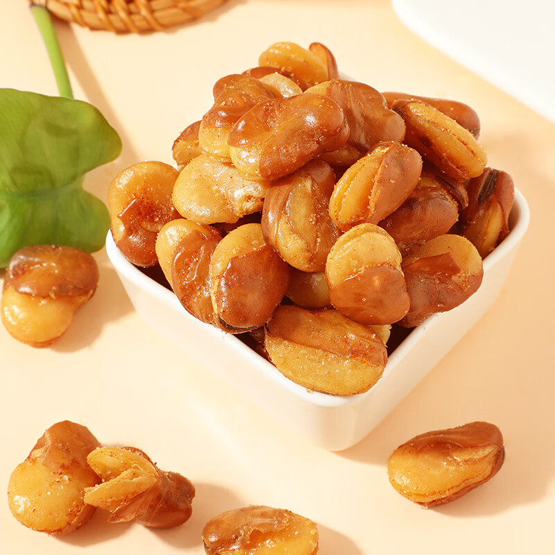 味滋源牛肉味兰花豆500g坚果炒货 每日坚果零食小吃蚕豆1斤装 新货