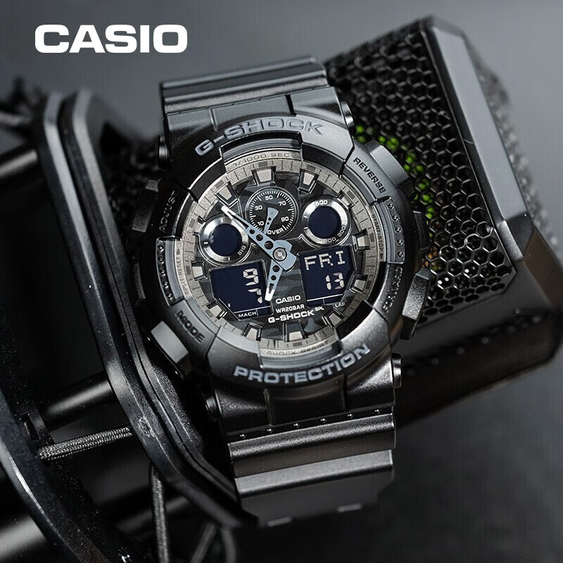Casio Men's G-SHOCK Watch, Bomb Disposal Expert Sports Student Electronic Watch, Japanese/Korean Style, Gift for Boyfriend, GA-100CF