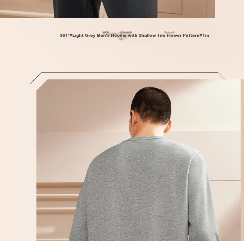 361° Men's Sweatshirt, Spring Long-Sleeve Sportswear, Casual Round Neck Loose Fleece-Lined Top, 652344801D-7 26