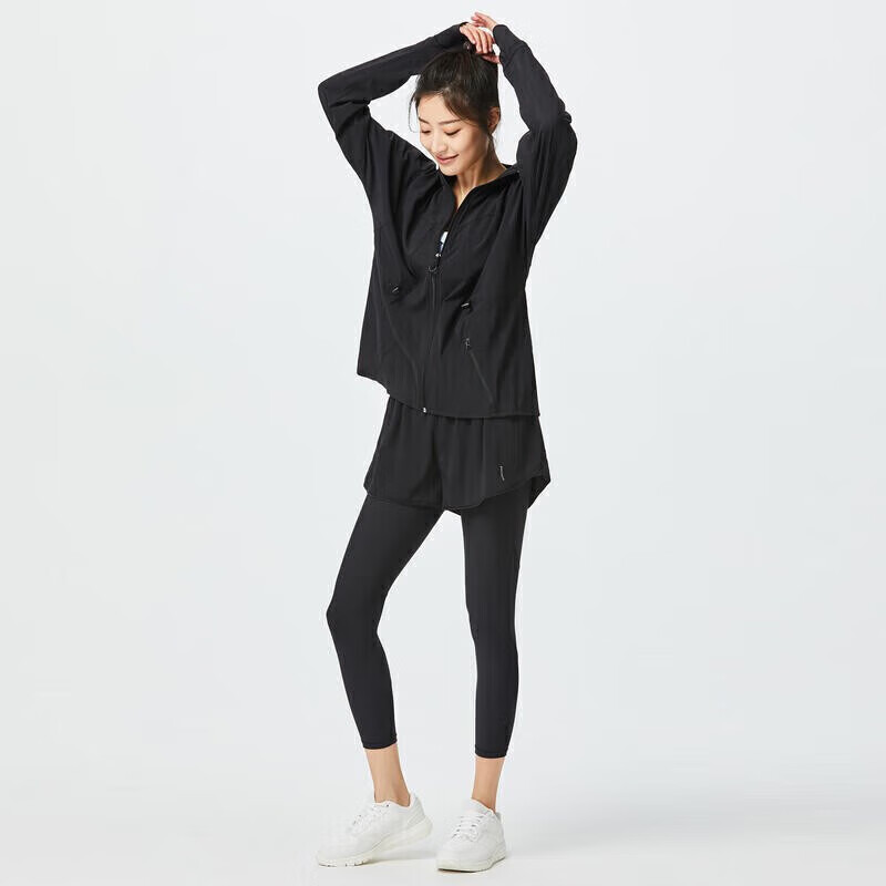 DECATHLON Women's Running Jacket, Quick-Dry Yoga Wear, Fitness Clothing, Windproof Jacket, Outdoor Sports Coat-2706778