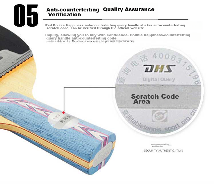 DHS Table Tennis Racket Kuangbiao Gift Box, Straight Handle Single Racket, Double-Sided Reverse Rubber, Birthday Mid-Autumn Festival Gift NO.1 8
