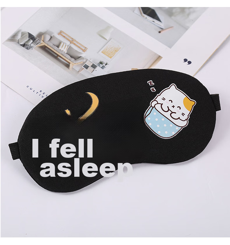 JOYTOUR Eye Mask, Sleep 3D Eye Mask, Light-Blocking Ice Pack Eye Mask for Children, Boys And Girls, Ice Bag Eye Mask, I'm Asleep 6