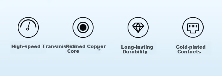 CHOOSEAL (CHOSEAL) CAT5e High-Speed Hundred-Megabit Ethernet Cable, Home And Construction Computer Broadband Connection Patch Cord Finished Network Cable, Black, 3 Meters, QS583AT3 2