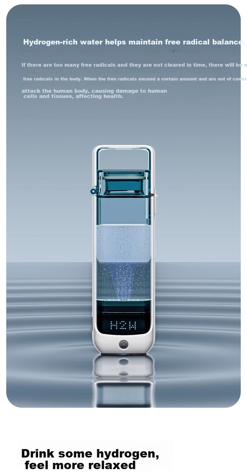 YIMI Hydrogen Water Machine Cup, High Concentration Electrolyzed Hydrogen Health Water Cup, Hydrogen-Oxygen Separation Hydrogen Generator, USB Rechargeable Portable 4