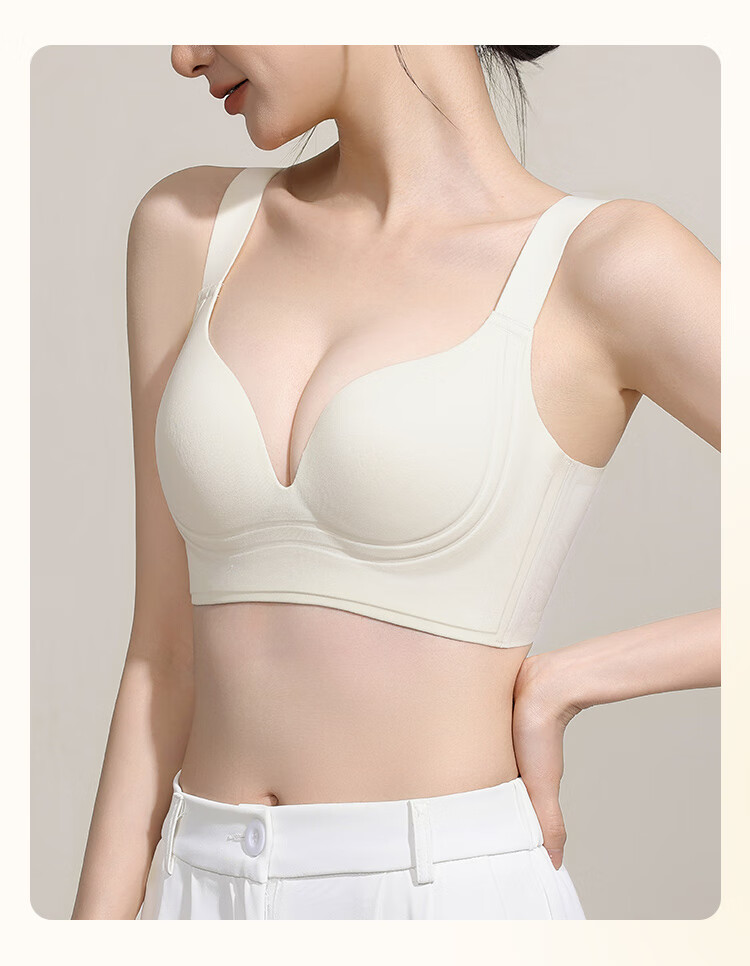 GRACEWELL Seamless Smooth Lift And Push-Up Bra for Women, Anti-Sagging, Minimizing for Large Breasts, Adjustable Wireless Brassiere 12