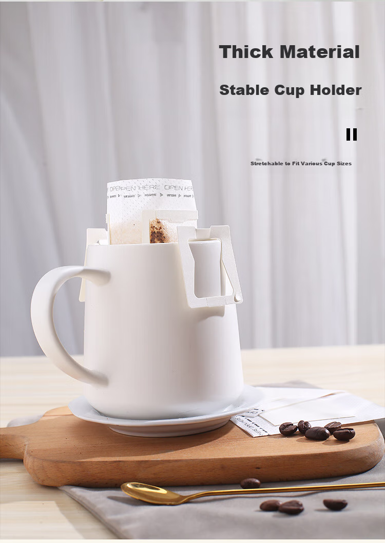 BJ Hanging Ear Coffee Filter Paper, Portable Drip-Style Pour-Over Filter Cup, Filter Paper Bag, Coffee Powder Filter Bag 3