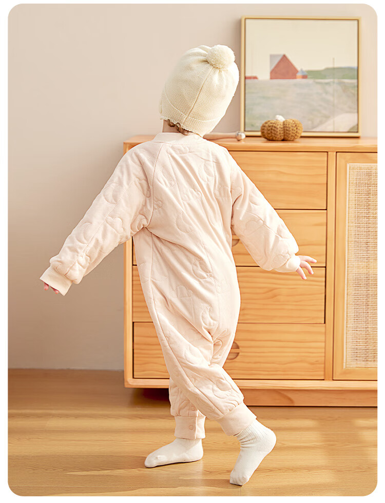 Wismorni Baby Cotton Clothing, Autumn And Winter Newborn Warm Onesie, Three-Layer Padded Jacket, Outdoor Winter Outfit 15