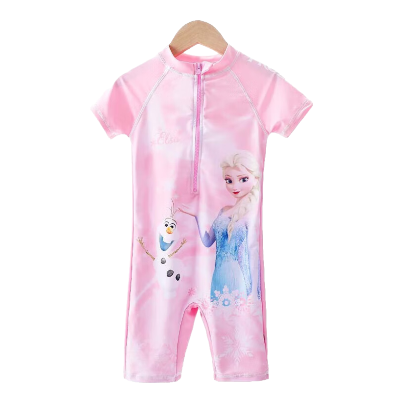 Dishini Frozen Elsa Princess Children's Swimsuit One-Piece Girls' Swimsuit And Swim Trunks Stylish Girl Swimming Costume Baby Swimwear