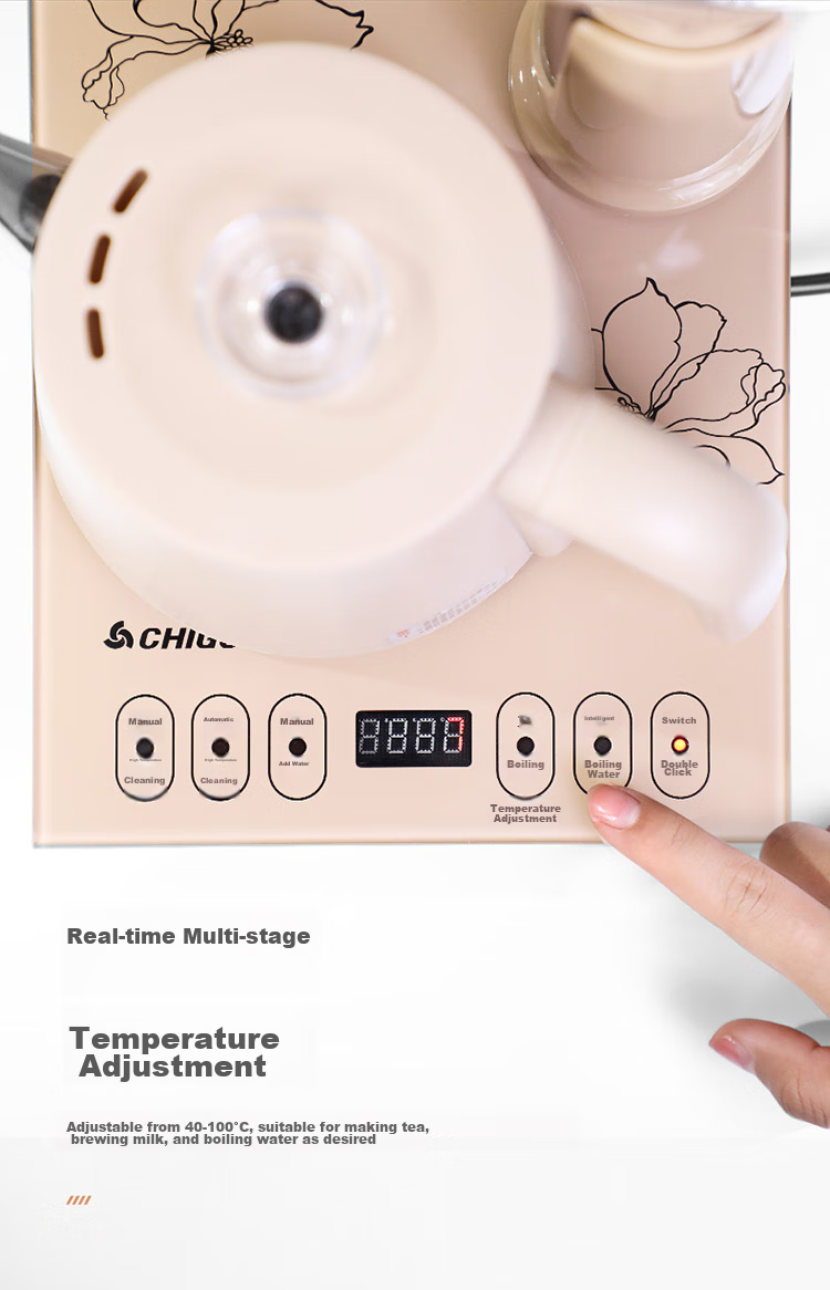 CHIGO Automatic Water-Refilling Electric Kettle, Tea Table All-In Water Boiler, Tea Table Electric Tea Tray Brewing Pot, Tea Maker, Specialized Electric Tea Stove Set JBL-S8250 12