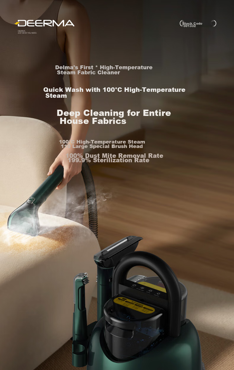 Deerma [Multiple Brush Head Set] High-Temperature Steam Fabric Cleaning Machine BY700S Multi-Functional Cleaner Kitchen Grease Glass Cleaning Wonder 2