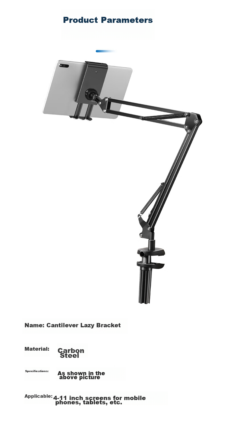 BIAZE [Ultra-Stable] Tablet Stand, Phone Holder for Online Classes And Live Streaming, Bedside Armrest Desktop Overhead Shooting Support Foldable Stand Suitable for Phones/iPads/Tablets 20