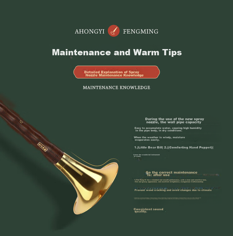 HongYiFengMing Ebony D-Tune Yellow Bowl Beginner Practice Performance High-End Adult Suona Musical Instrument Complete Set 11