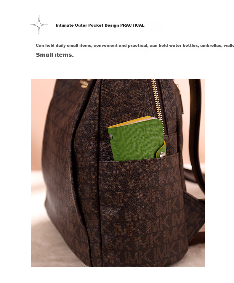 LMK Backpack for Women, Large Capacity Ladies' Bag, Fashionable Versatile Lightweight Travel Commuter Backpack, Gift for Girlfriend 7