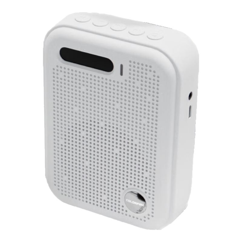 COLORFIRE Portable Mini Amplifier for Teachers' Lectures, Tour Guides, Outdoor Activities, with USB Drive And Memory Card Slot, Speaker FS-K1401 White