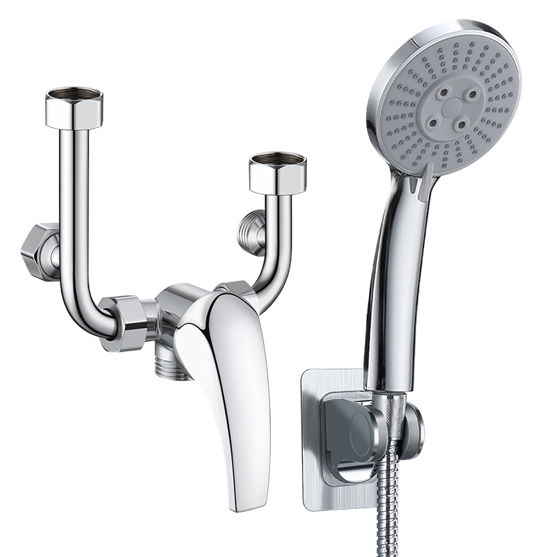 CVBAB Electric Water Heater Mixing Valve Shower Set Hot And Cold U-Shaped Copper Shower Faucet Switch Head Complete Set CV1362