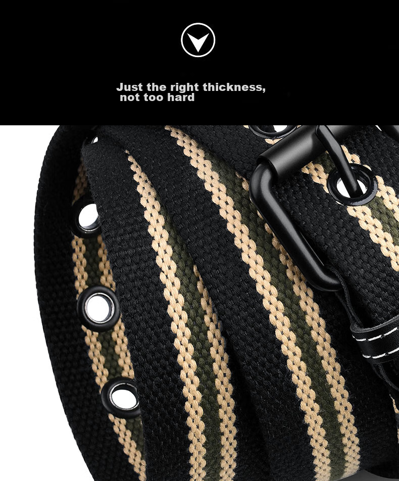 HALFEEL Canvas Belt for Men, Pin Buckle Leather Belt, Trendy Student Youth Belt, Casual Business Fabric Belt, Outdoor Military Training Gift 11