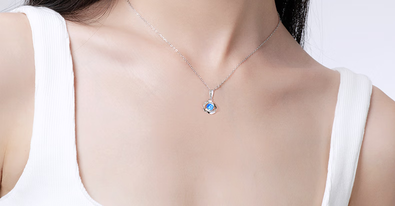 Fanci Mobius Ring White Necklace Women's Clavicle Chain Birthday Gift Jewelry for Girlfriend 9