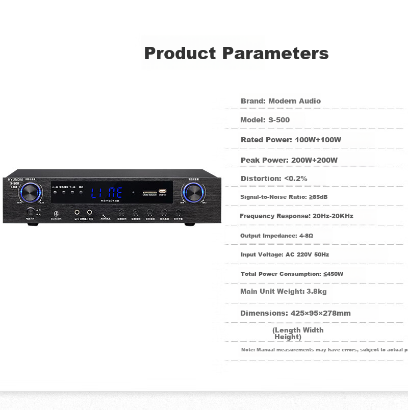 HYUNDAI BK10 Professional Small to Medium-Sized Conference Room Audio System, Wall-Mounted Speakers, Bluetooth Amplifier, Wireless Microphone Combination for Teaching, Training, And Shop Systems Equipment 15