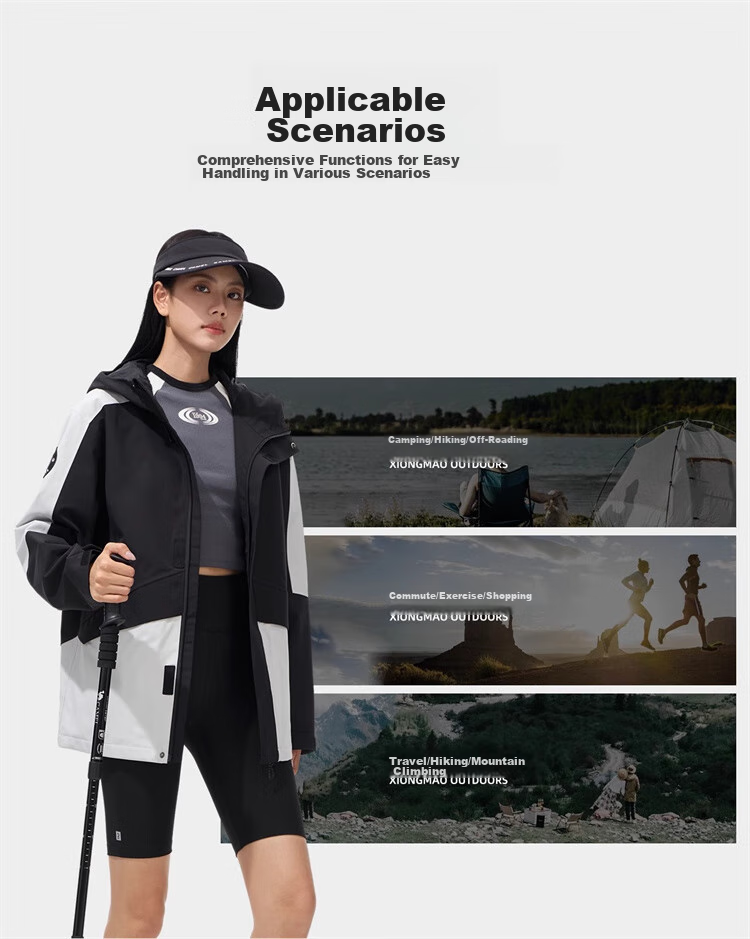 CAMEL Women's Sun Protection Short Jacket, Men's Windproof And Rainproof Outdoor Coat [Panda Co-Branded Edition] A34BA6B194A 17