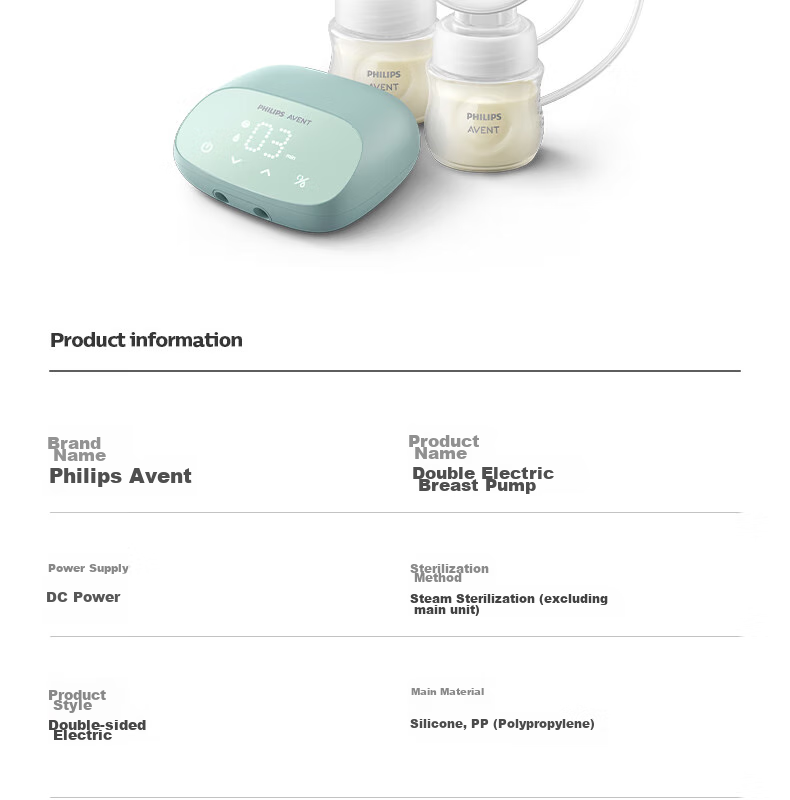 AVENT Philips AVENT Single And Double-Sided Fully Automatic Breast Pump, Portable, Quiet, Painless Massage, Electric Milk Extractor 23