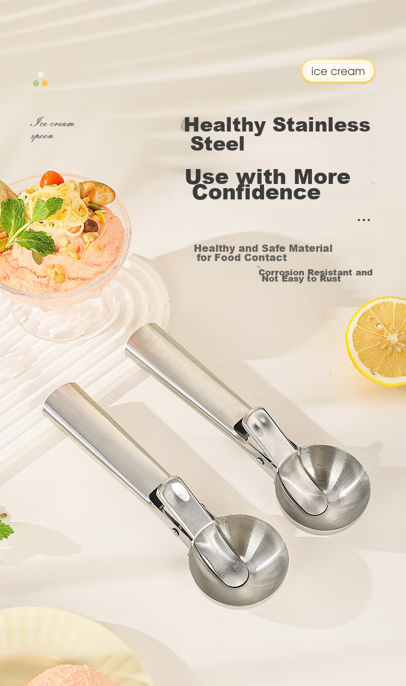 Guangyi Ice Cream Spoon, Popsicle Scoop, Ice Cream Scoop, Watermelon Scoop, Stainless Steel Fruit Baller, GY7914 6