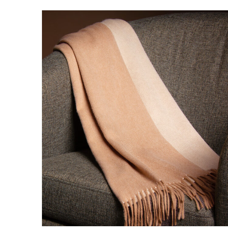 Hengyuanxiang 100% Pure Cashmere Double-Sided Shawl, Women's Scarf, Office Air Conditioning Wrap, Birthday And National Day Gift Box 7