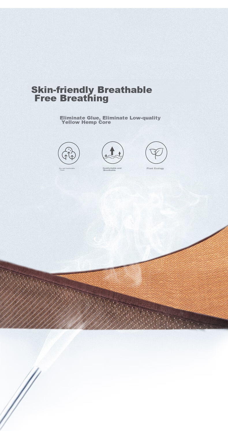 Qiqijia Summer Seat Cushion Breathable Chair Pad Chinese-Style Stool Cushion Summer Long-Sitting Butt Pad Non-Slip Office Chair Pad 4