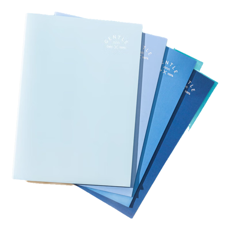 Deli Notebook, Student Journal, Exercise Book, Stitched Notebook, Soft Copybook, Diary, 4-Pack, FB540-4 [Glass Clear]