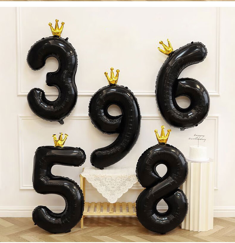 MODUO Birthday Scene Decoration Balloon, Thickened Non-Woven Fabric Number 5 for Birthday, Numbered Felt 1