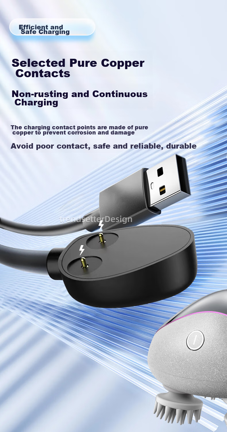 Chaofan Rechargeable Cable for Breo Scalp Massager, Scalp Mini Pro/2m/mini2/colorful Dragon Claw Hand Data Cable Accessory 7