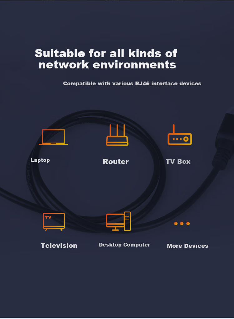 HAILE RJ45 Network Cable Extender, Cat5e Ethernet Port Connector Extender, Gigabit Network Broadband Interface Connection Cable, 1 Meter, HT-202H 9