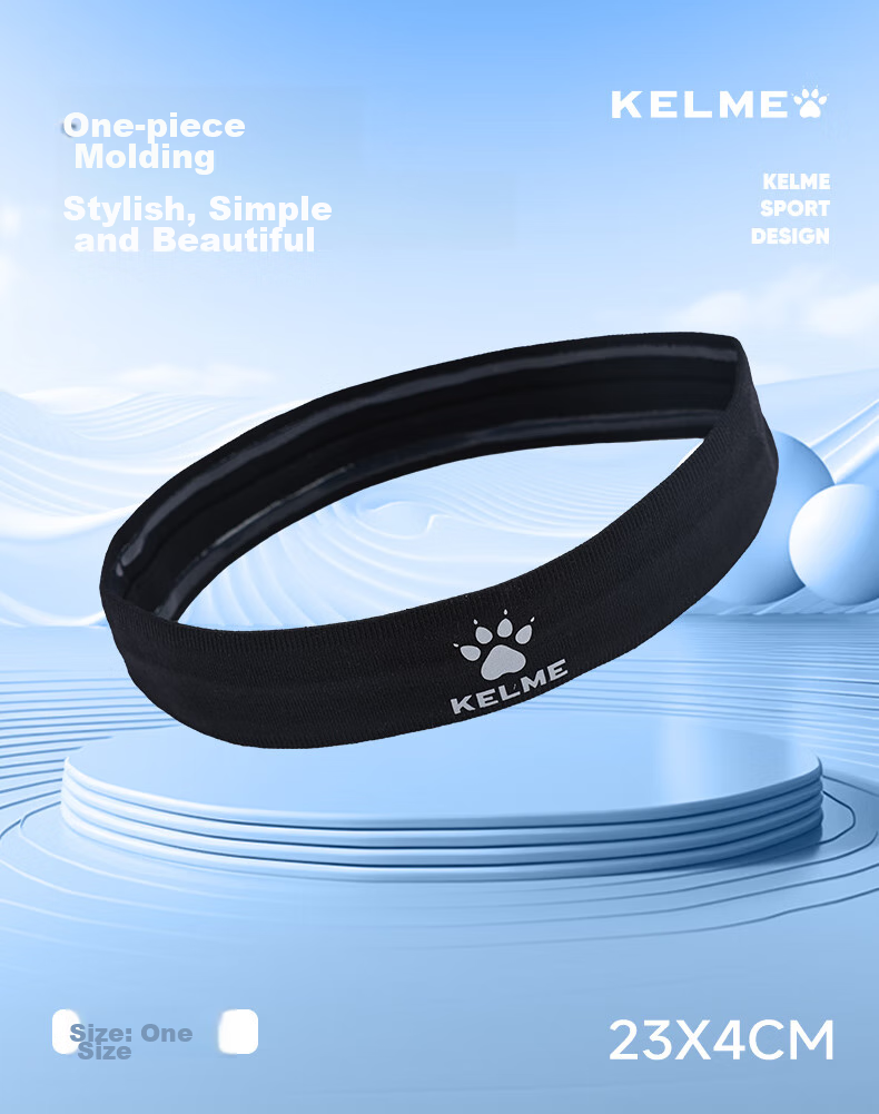 KELME Sports Sweatband Headband for Men And Women, Sweat-Absorbing Band for Basketball Running Anti-Sweat Headband Hair Tie White One Size Fits All 4