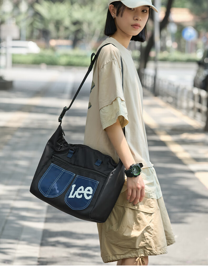 Lee Crossbody Bag, Outdoor Sports Casual Large Capacity Shoulder Bag for Women And Men, Messenger Bag, Fashionable Trendy Student Satchel 2