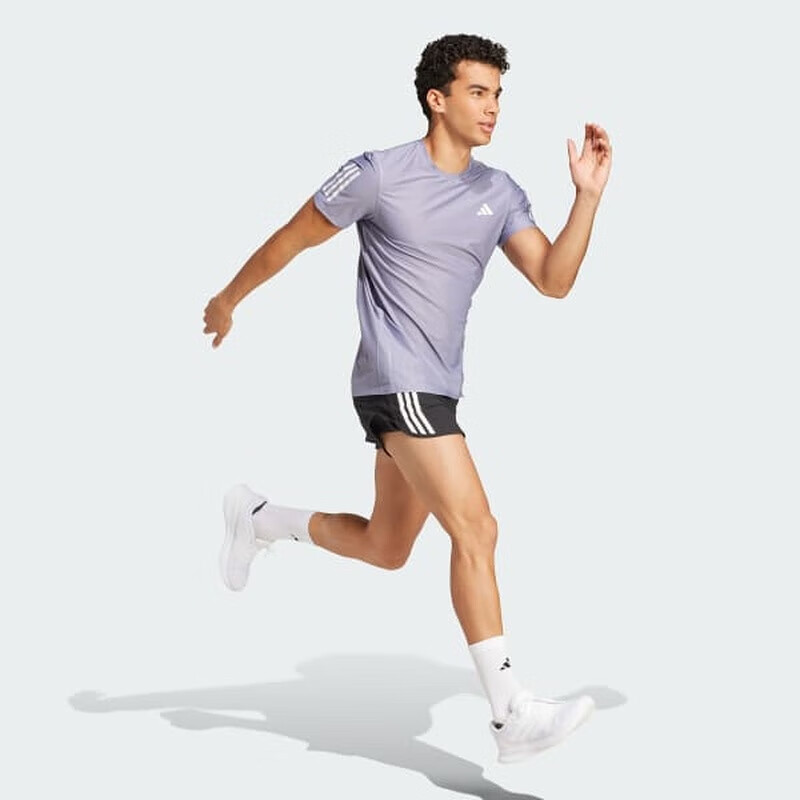 Adidas Men's Sports Running Fitness Basketball Short-Sleeve Top JC9796, Purple, 2XL 3