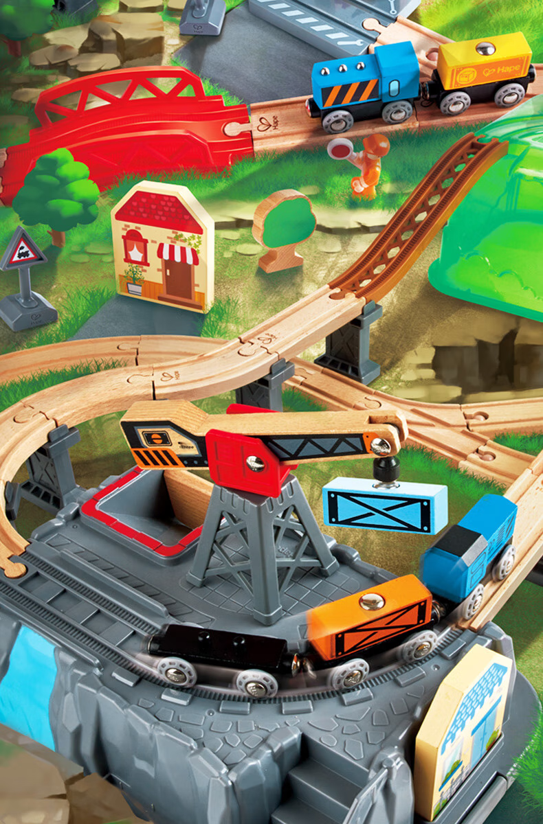 Hape Boys' Track Toy, DIY Assembly Train Track with Luminous Dinosaur Set, Gift for Boys Aged 3+, E3795 11