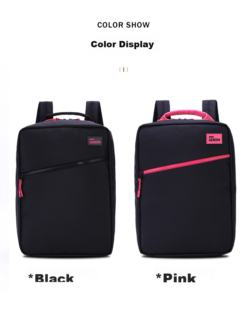 LEXON Women's Backpack, 12/13 Inch Laptop Bag, Casual Lightweight Fashionable School Bag, Travel Toiletry Bag, Black 11