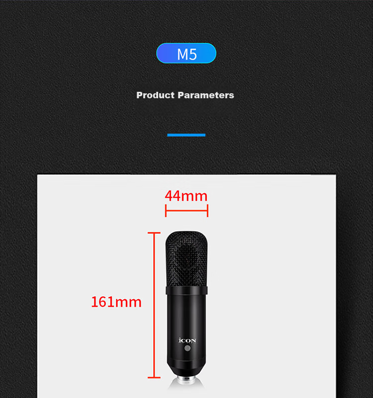 Aiken (iCON) Shield Capacitor Microphone for Shouting, Singing, Hosting Karaoke, Professional Recording, Live Streaming Equipment 10
